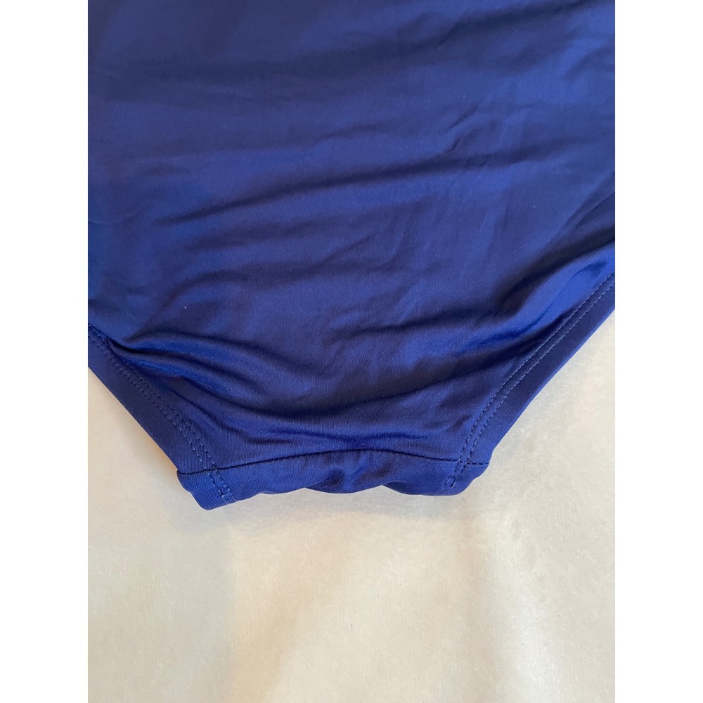 Apt. 9 Womens Navy Blue Ruched High Waisted Bikini Bottoms Size 2X Full Coverage - Picture 10 of 11